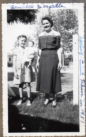 Janiece Kimbell, and Myrtle Talley Spring 1951