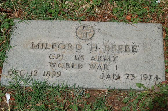 Milford H Beebe grave