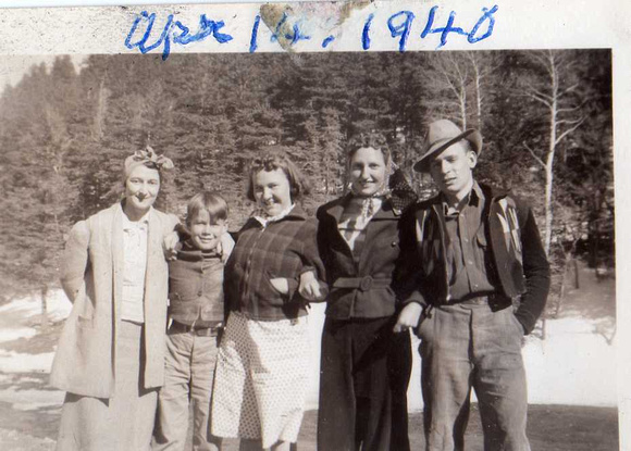 Jewel, Orval Vera, Floyce and Melvin Talley  April 14, 1940
