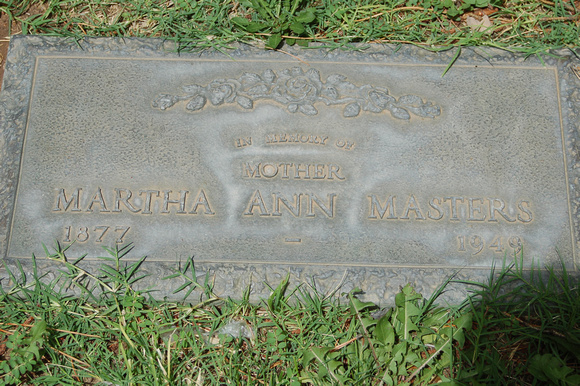 Martha Ann Masters grave