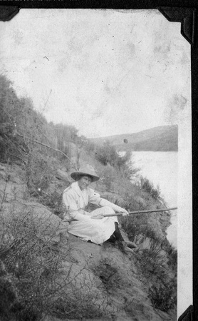 Myrtle Talley Fishing on the Pecos