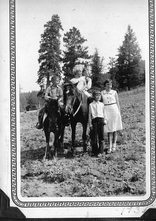 Orval Talley Standing, Kaye Karol Talley on horse