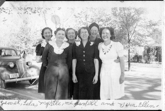 Jewel, Lela, Myrtle Heard, Grandma(Myrtle) Isabell and Vera Talley
