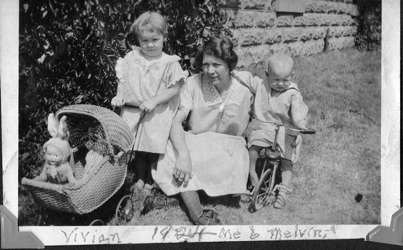 Myrtle Talley with Vivian and Melvin