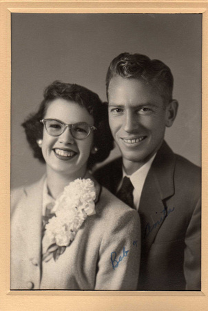 Bob and Anita Forbes Wedding Picture 1953