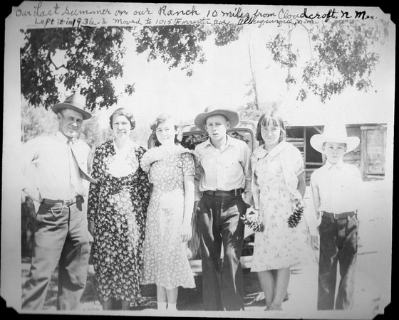 Talley Family at Ranch 1936