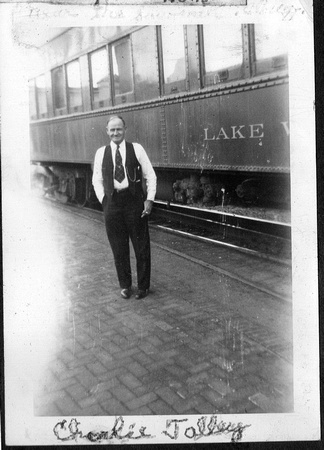 Charles W. Talley by Lake View train